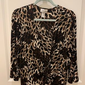 Chico’s travelers slinky tied front cardigan